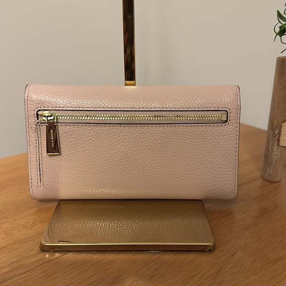 Michael Kors Leather Tri-Fold Wallet Soft Pink - Picture 2 of 4
